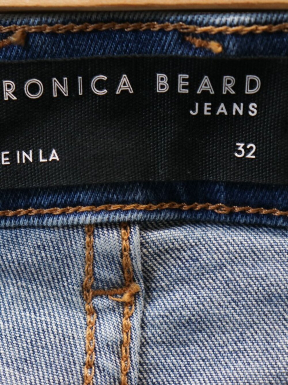 Veronica Beard Carson High Rise Ankle Flare Jeans Raw Hem Blue 32 Kick Flare - Picture 3 of 14